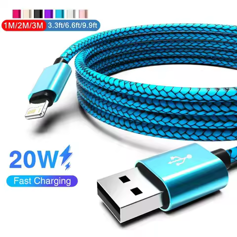 Fast Charge USB A To Lighting Cable For iPhone 14 13 12 11 Pro Max X XR 6 8 7 Plus Long 1m 2m 3m Apple i Phone Data Charger Cord