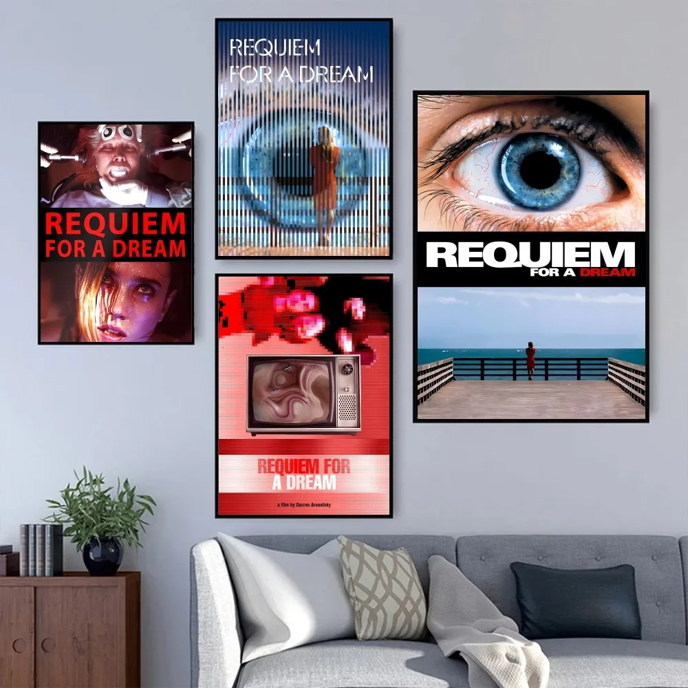 Requiem for A Dream Poster Prints Wall Painting Bedroom Living Room Wall Bar Restaurant Sticker Small