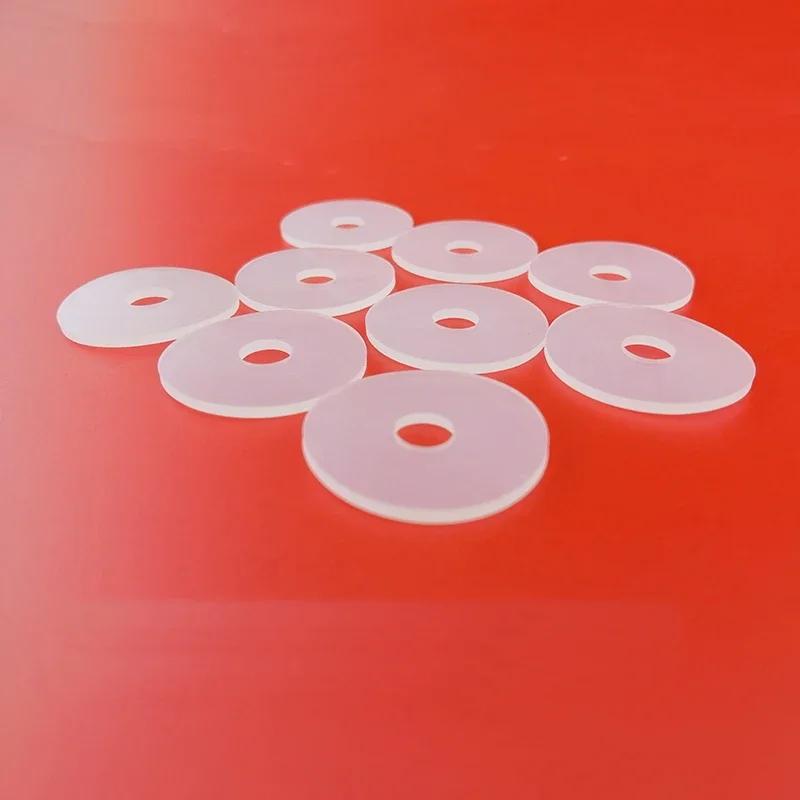 Junta de silicona transparente, resistente al calor, inodoro, impermeable, antideslizante, absorbente de golpes, Circular, plana, suave