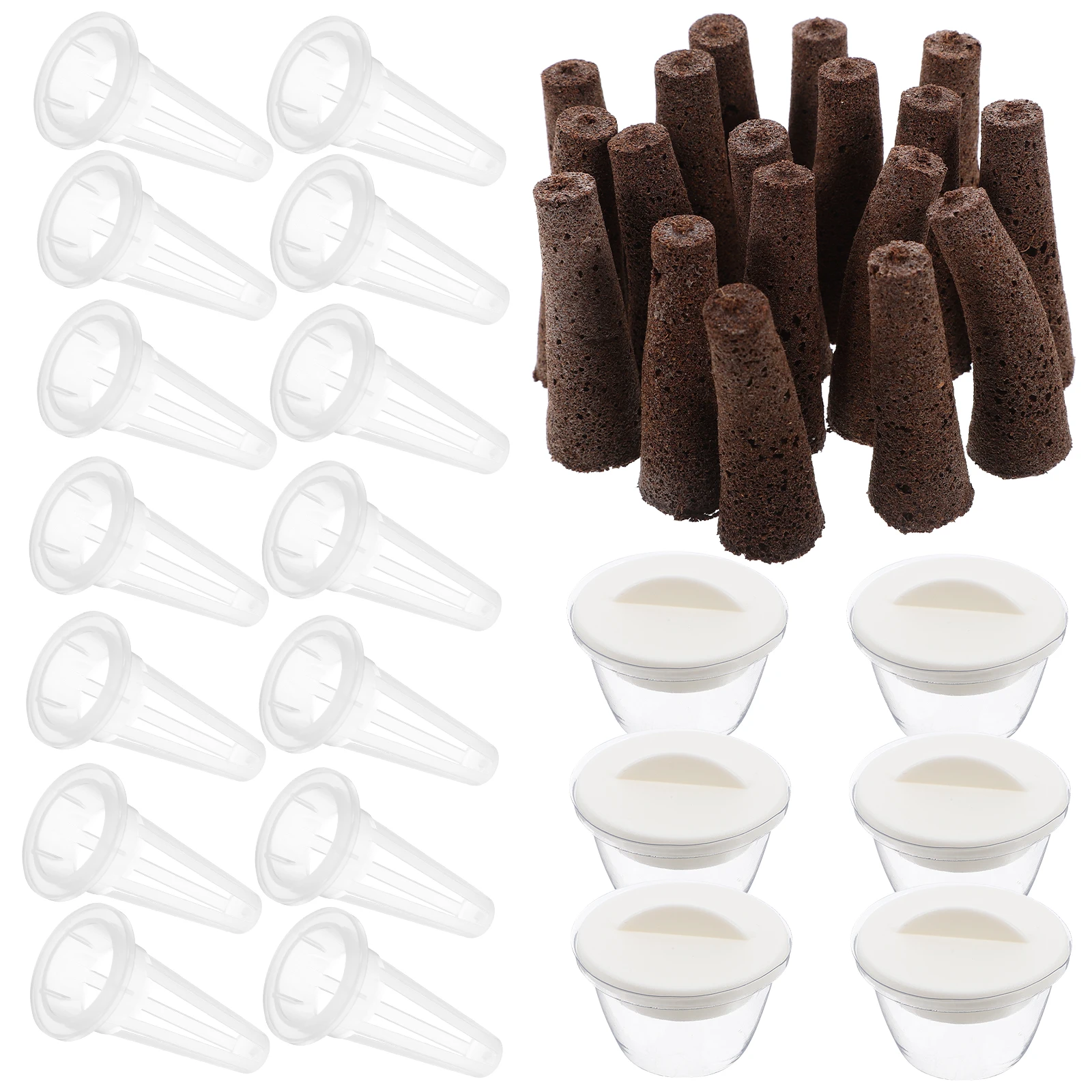 

1 set 161 Pieces Hydroponic Planting Machine Set Bamboo Fiber Grow Baskets Healthy Development Gardening Supplies