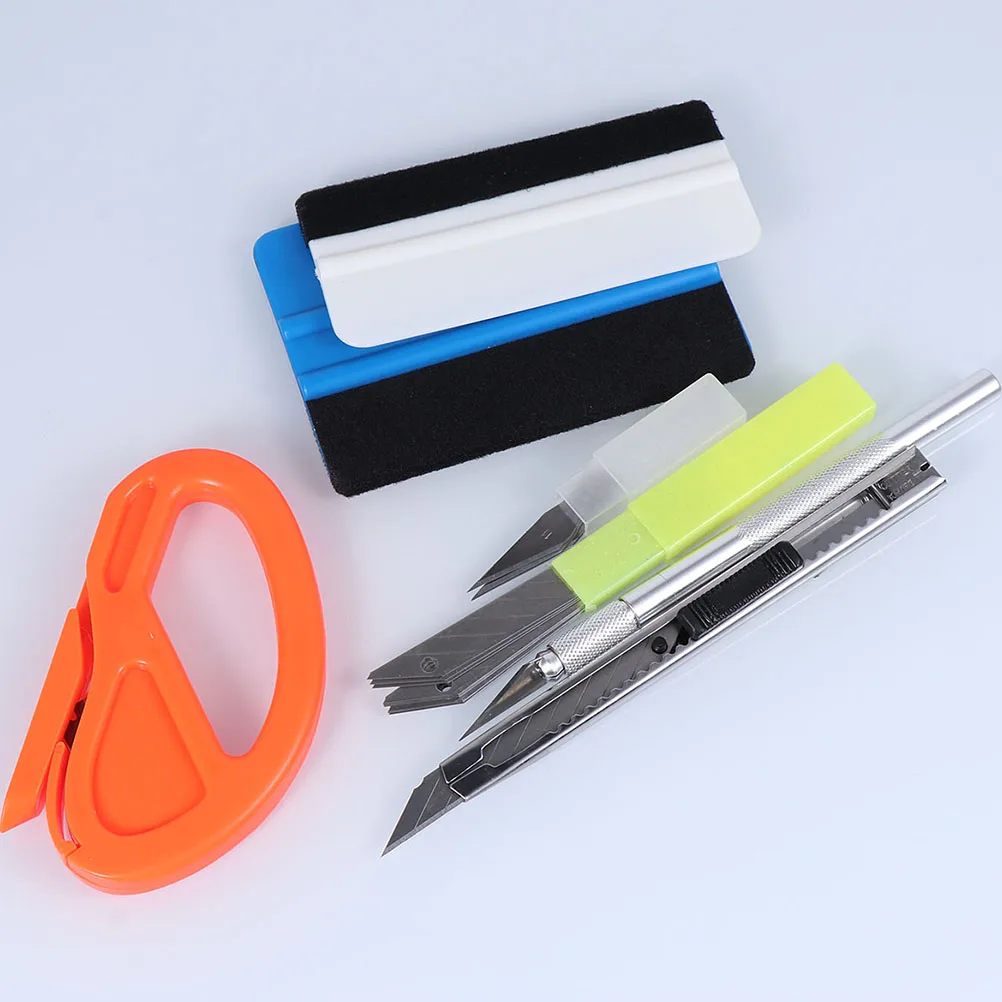 

2 set 2 Sets Vinyl Film Tool Squeegee Cutter Wrapping Scraper Window Tint Repairing Kit High Quality Portable