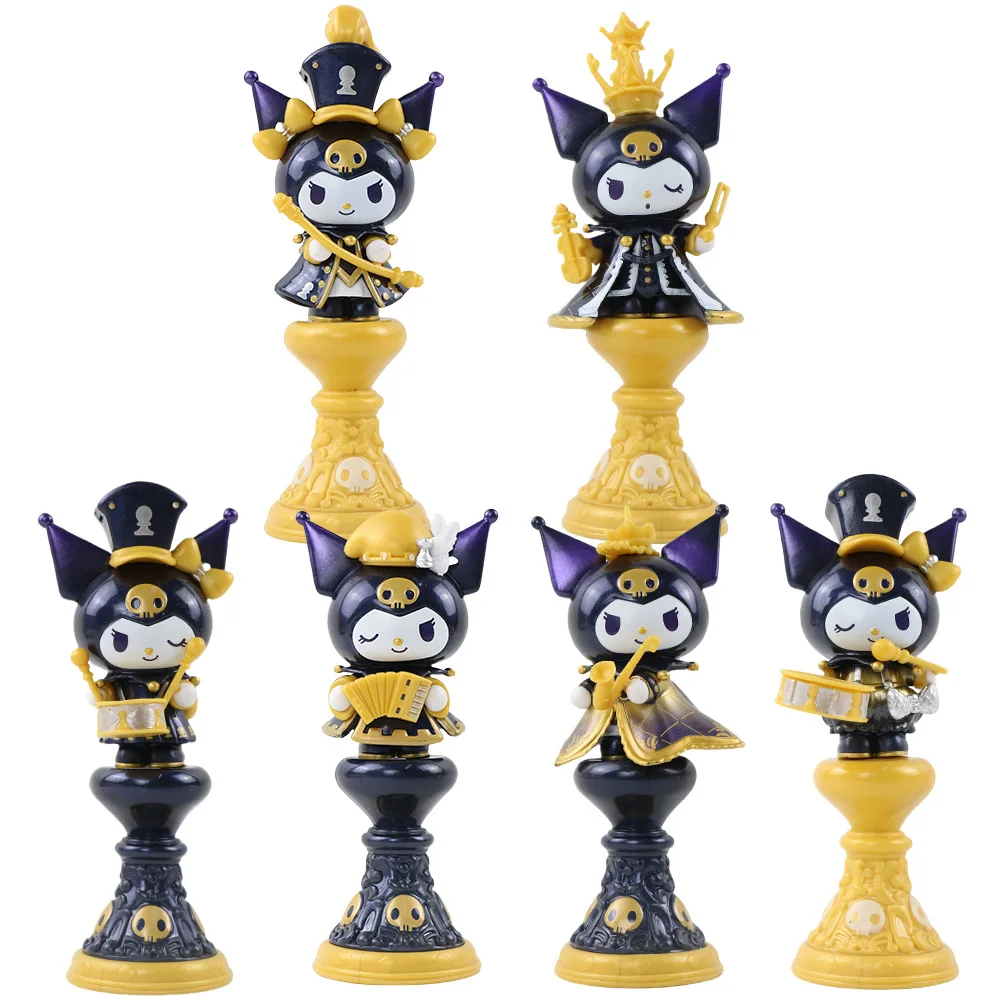 

Sanrio Kuromi Chess Series Blind Box Toys Kuromi Collectible Figurines Hand Models Cute Playful Trendy Toy Desktop Ornament Gift