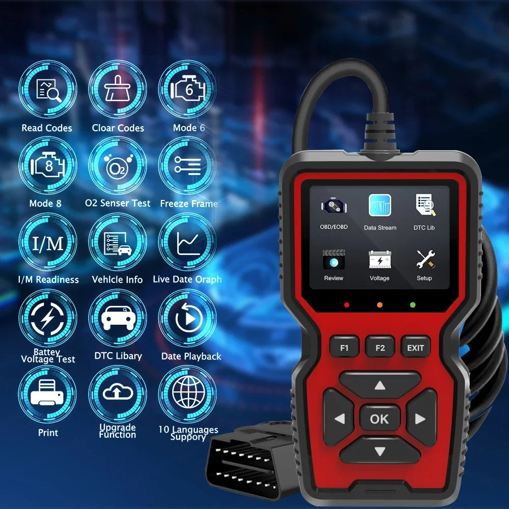 V519 Auto OBD 2 CAN Code Reader Handheld Diagnostic Tool OBD2 Scanner Read Fault Code Auto Diagnostic Tool For All Cars