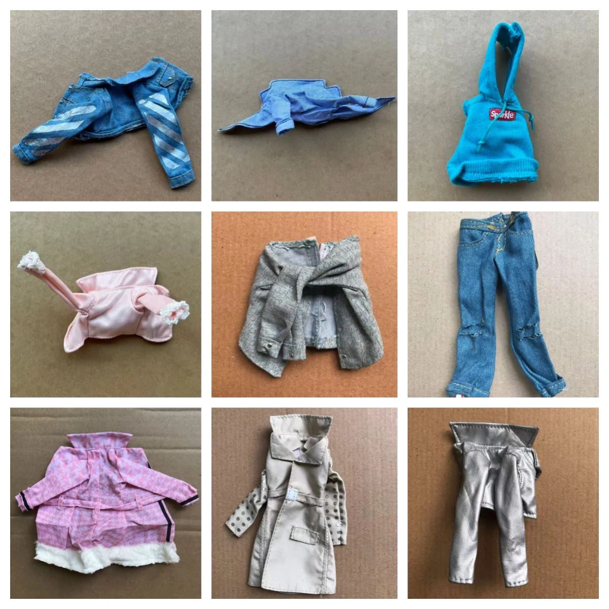 DIY 1/6 Scale Doll Accessories Rainbow Costume Set with Coat Pants T-shirt Socks for Doll Figure Decoration