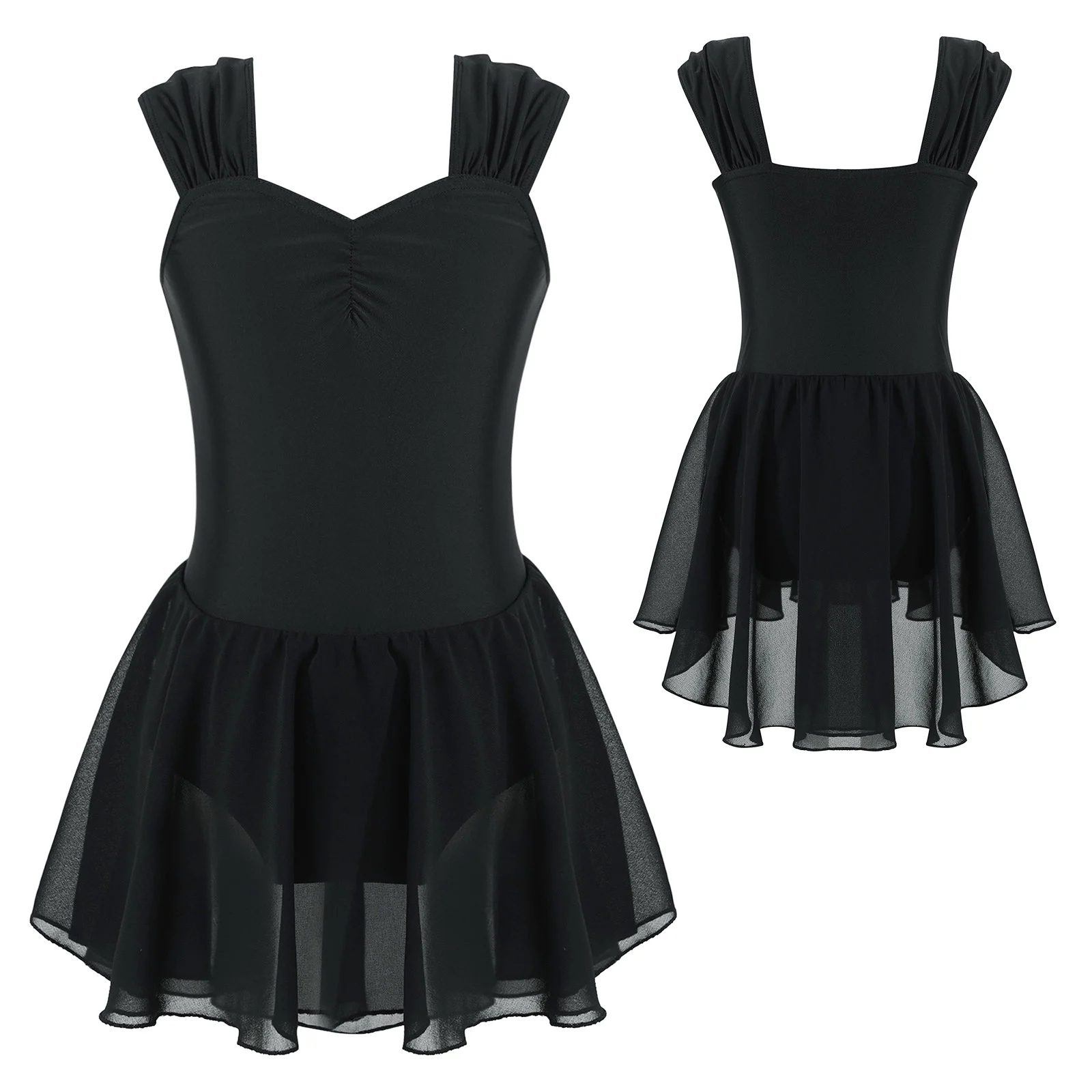 

Kids Girls Ballet Tulle Modern Lyrical Ballroom Dancewear Fancy Skating Princess Dress Lyrical Dance Costumes Gymnastics Leotard