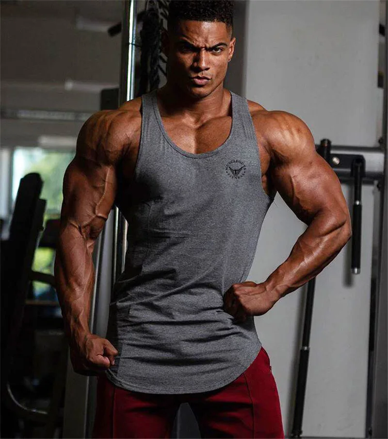 

Мужская хлопковая майка для бега с круглым вырезом, летняя повседневная одежда для спортзала, влагоотводящая, дышащая, с круглым низом, без рукавов