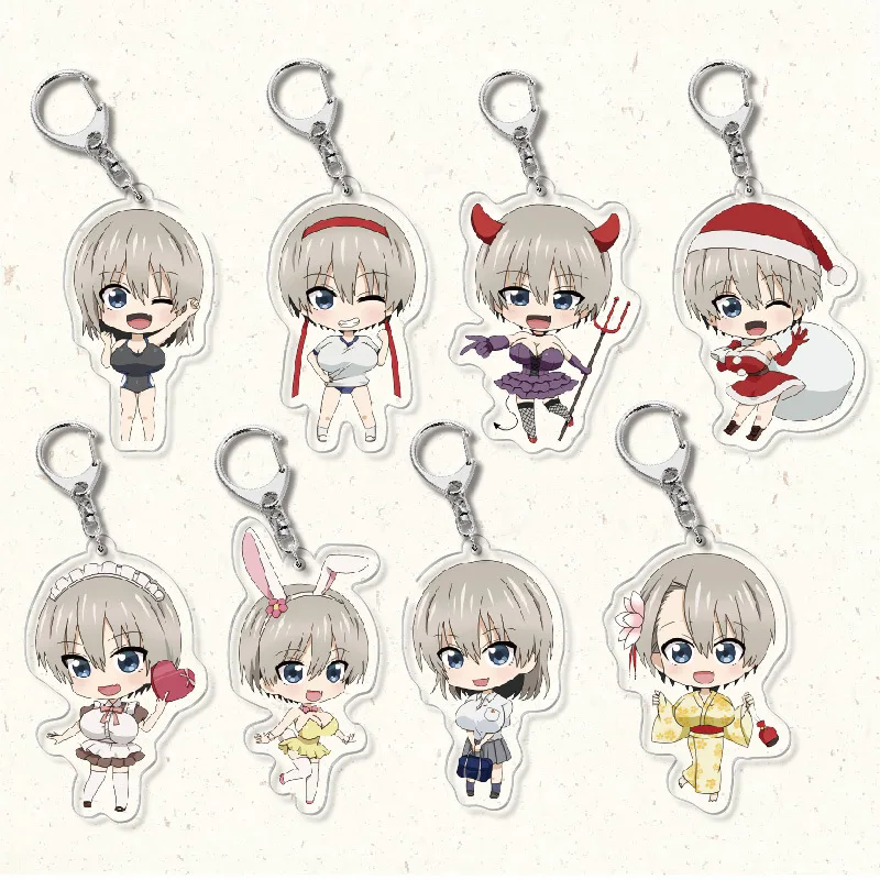 Uzaki Hana Sakurai Shinichi Acrylic Key Chains Anime Peripherals Fashion Jewelry Backpack Decoration Cosplay Costumes DIY Props