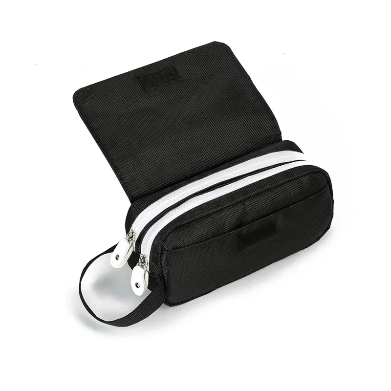 Mehrschichtige Federmäppchen mit Reißverschluss, große Kapazität, Flip-Top-Stifttasche, schwarzes Federmäppchen, Stifthalter, Aufbewahrungstasche für Studenten, Stiftetui