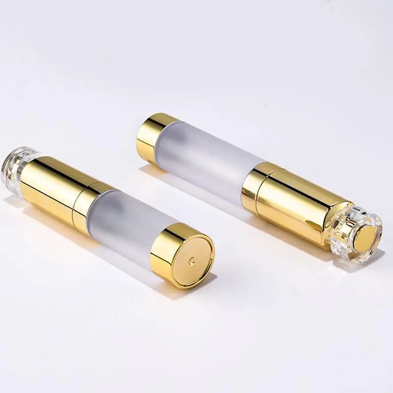 Airless Pump Bottles Small Empty Eye cream bottle Travel Size Makeup Foundation Dispensers Clear Vacuum Pump Press