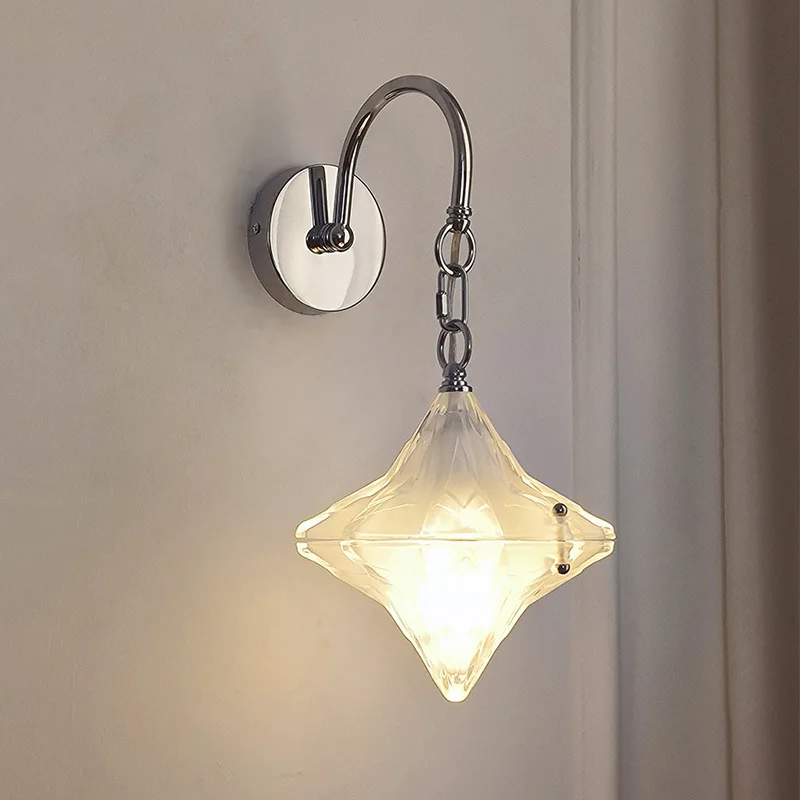 

Настенный светильник со звездой во французском стиле, коридор, гостиная, спальня, прикроватная декоративная лампа, атмосферная лампа