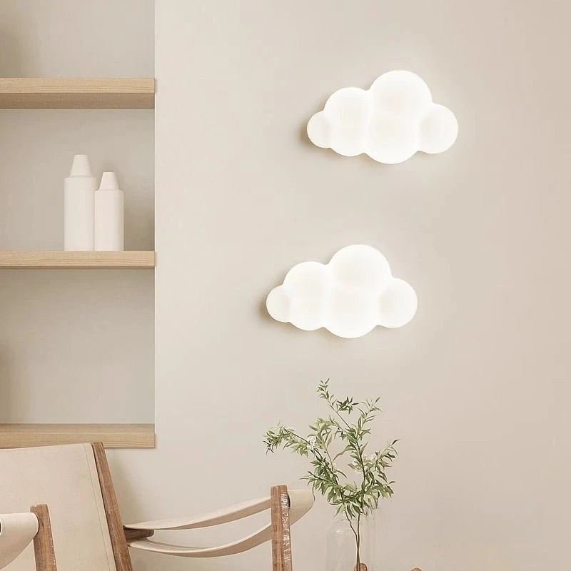 

White Cloud Wall Lights Children's Room Nursery Star Lamp Bedroom Bedside Sconce Boy Girl Kids Baby Lighting 220V