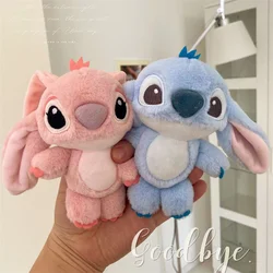 Disney Lovely Stitch Doll Bag Pendant Stuffed Cartoon Anime Lilo & Stitch Angel Plushies Keychains Birthday Gifts For Girl