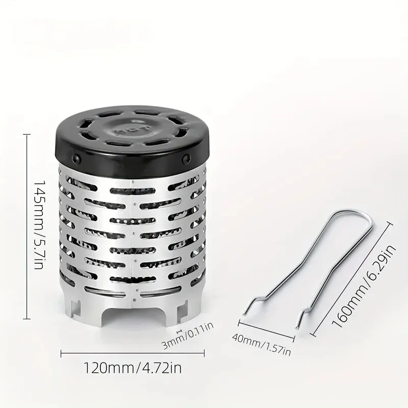 Mini aquecedor a gás fogão resistente ao desgaste acampamento ao ar livre portátil aquecedor de aço equipamento de cobertura de aquecimento