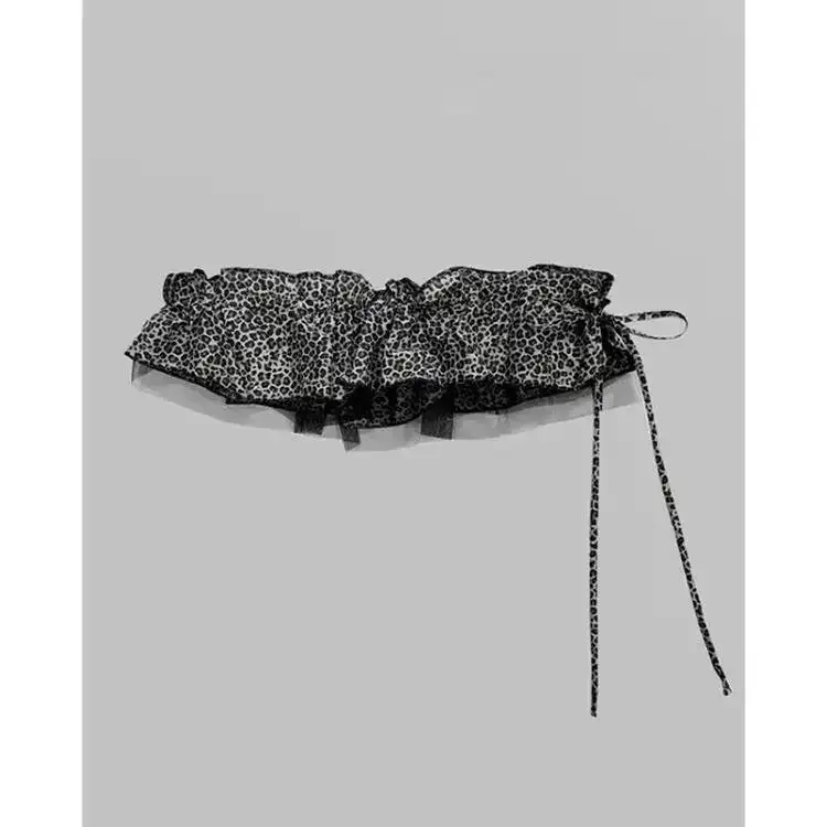 Babyoung coreia malha leopardo mujer moda babados rendas até y2k goth na moda streetwear faldas feminino puro desejo falda