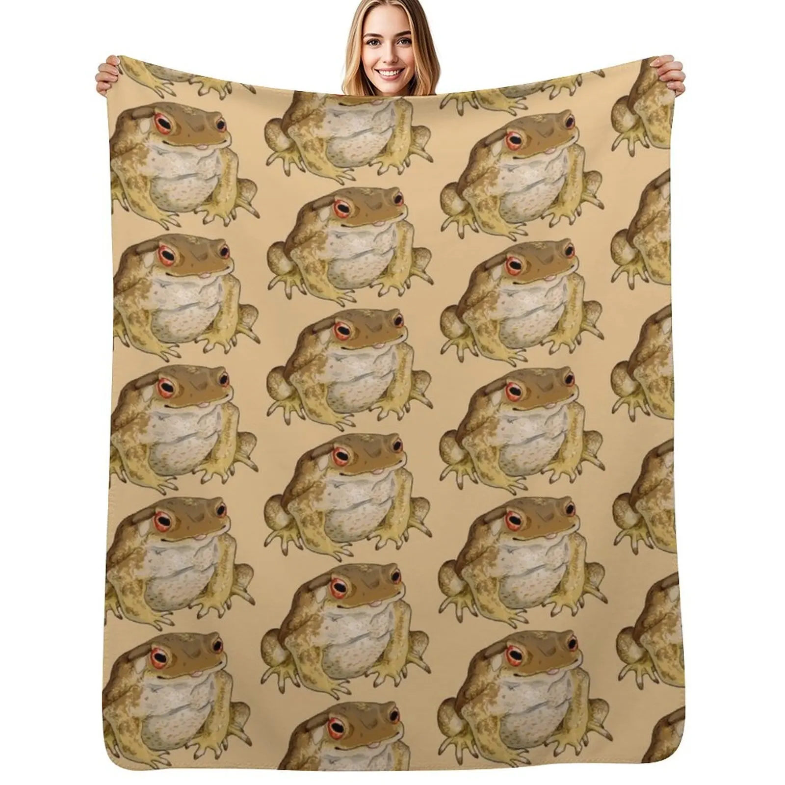 Common European toad Throw Blanket Luxury Brand Softest for babies decorative Hairys for sofa Blankets