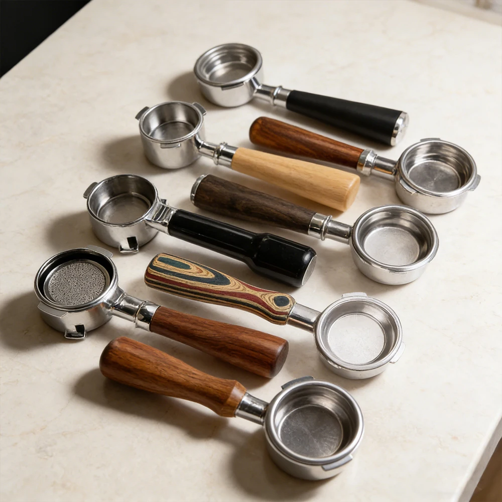 Custom DIY Handheld Stainless Steel Bottomless Portafilter 51/54/58mm Barista Espresso Tools Eco Friendly