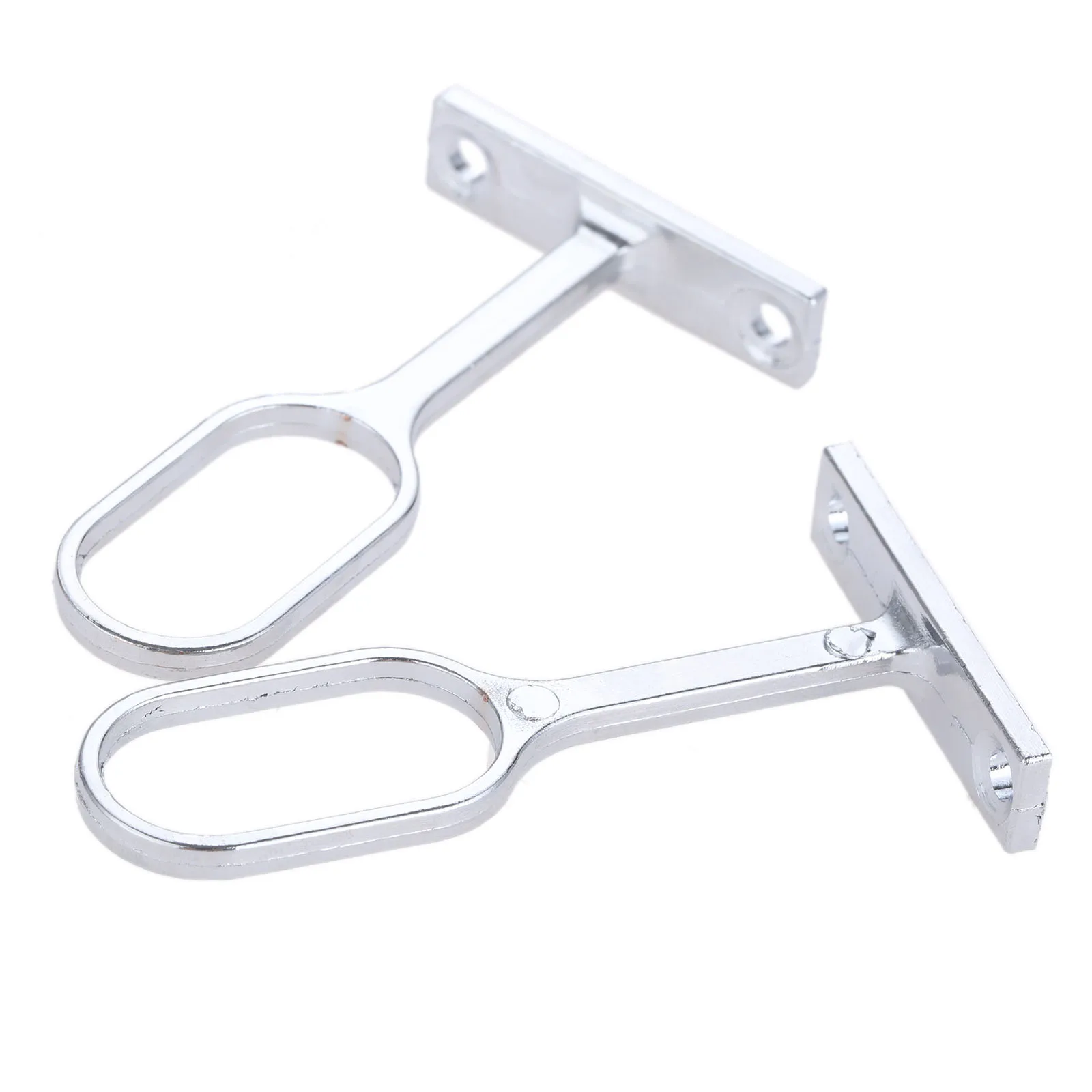 2 Supports De Bride D'angle En Inox - Pour Tringle à Vêtements Ou Serviettes - Fixation Murale Facile - 5,2 X 5,2 Cm - 12