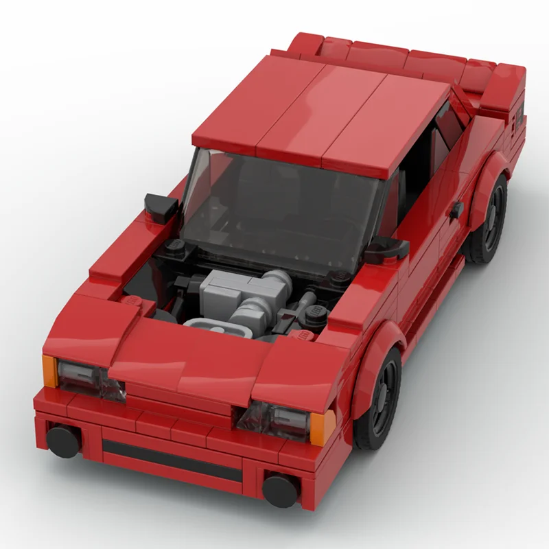 438ピース MOC フォード マスタング フォックスボディ コブラ シティチャンピオンズ モデル 組み立てブロック 建築 クリスマスギフト おもちゃ ブロック キッズ