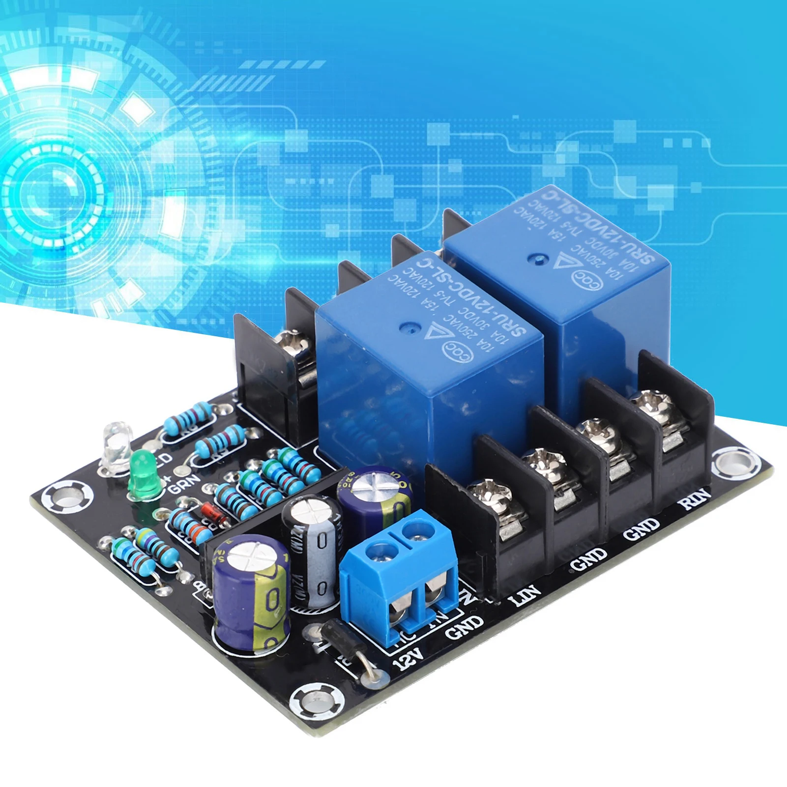 Speaker  Board Dual‑Channel Voltage Regulator Delay Module AC 12‑15V UPC1237 Speaker  Module view 4