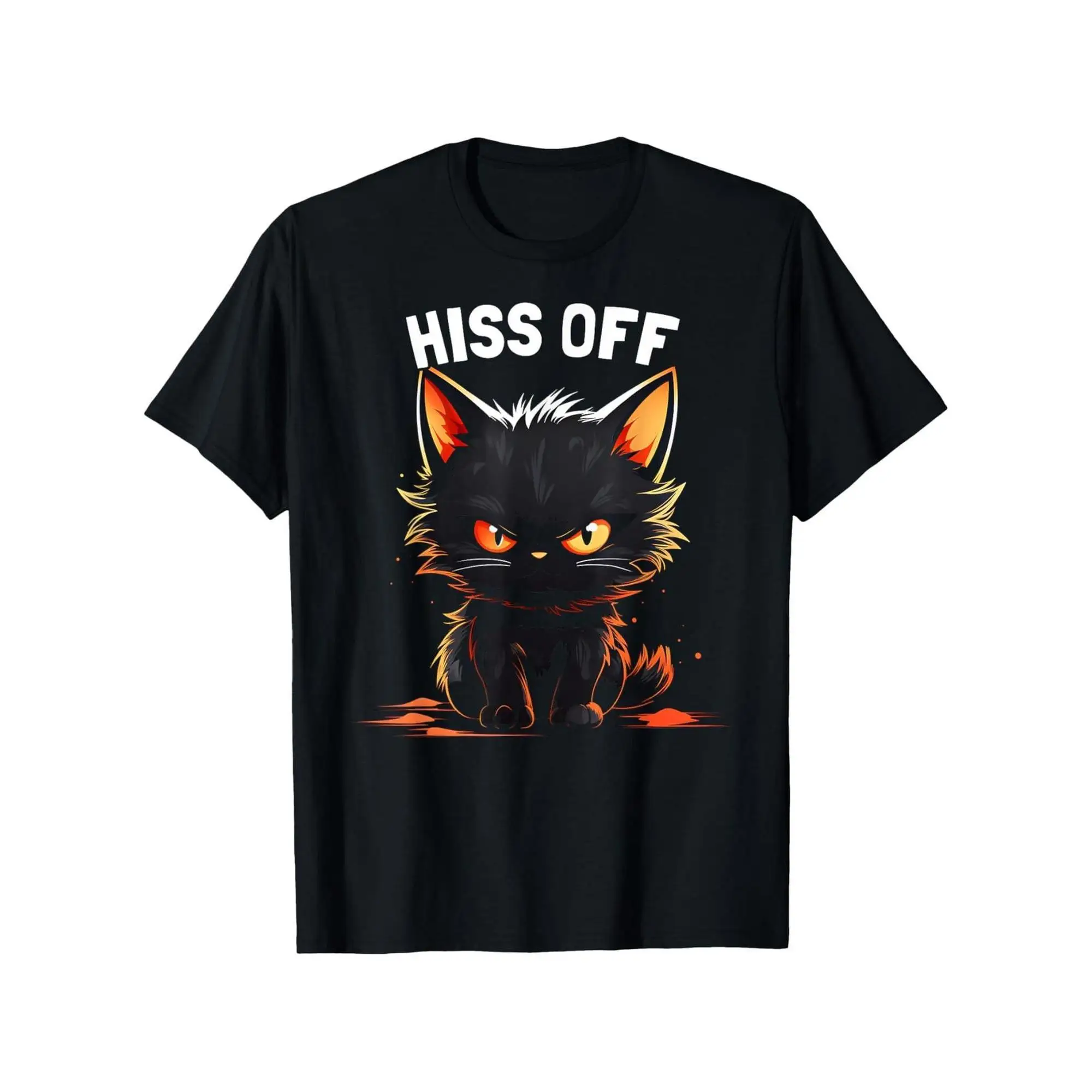 

Funny Cat T-Shirt For Men & Women - 100% Cotton 180g Crew Neck Tee With Cartoon Kitten & Fashion Glasses Graphic, Machine Washab