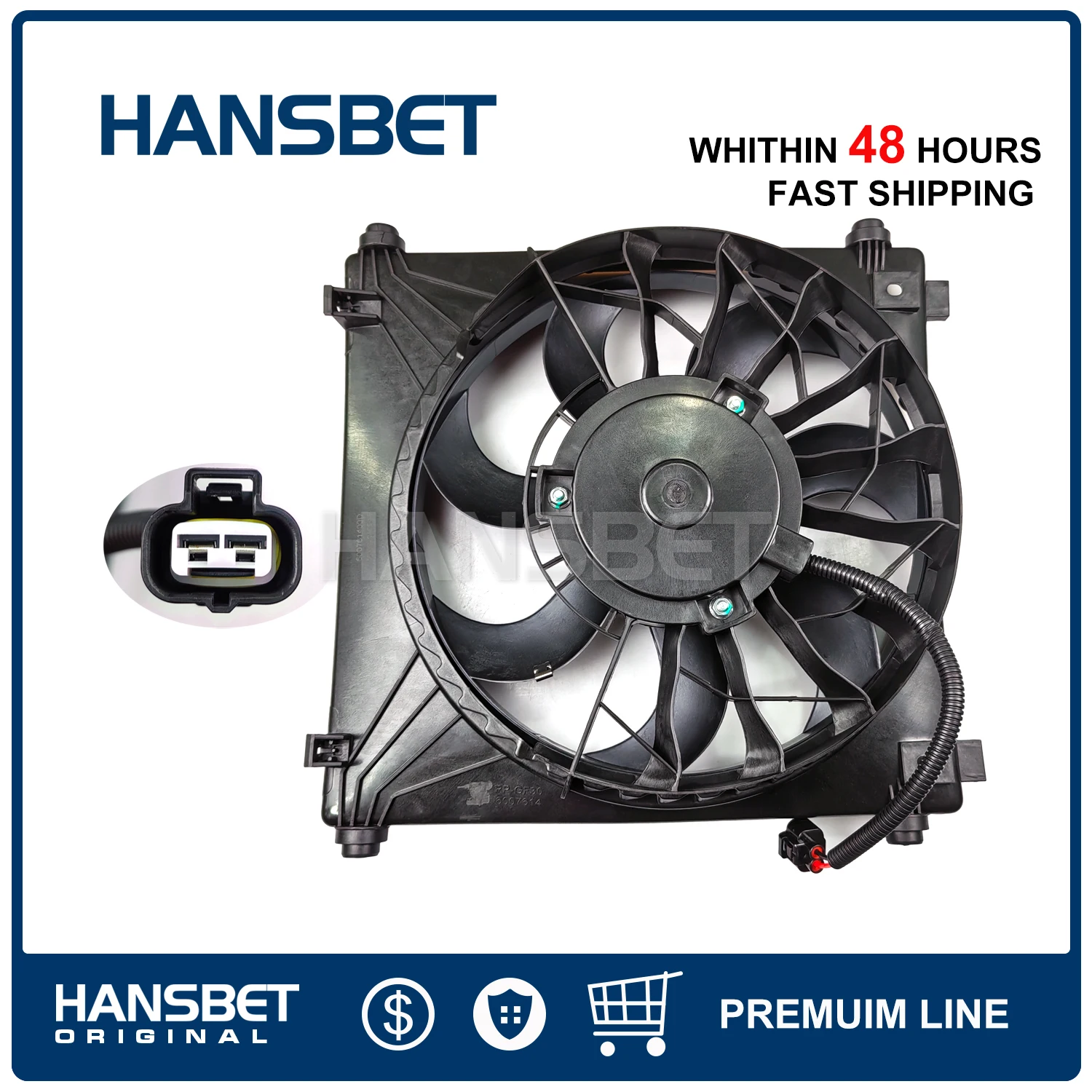

Left Engine Radiator Cooling Fan Assembly 600761400D For Tesla Model S 2012-2020 HANSBET