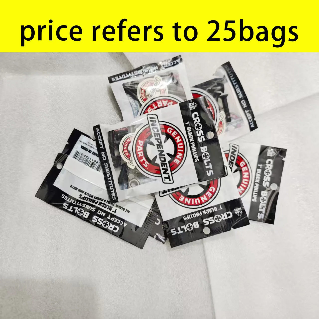 25sets-of-independent-skateboard-cross-head-1inch-screws-bolts-nuts-phillips-bolts-black-1-strong-skate-screws