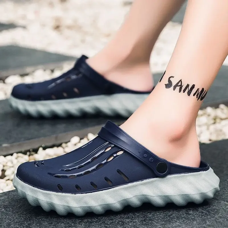 

Мужские тапочки Eva, мужская обувь с нескользящими отверстиями, повседневная трендовая обувь 2024, дешевая обувь, жидкость, забавная мода, низкая цена, хлопаки, шлепанцы