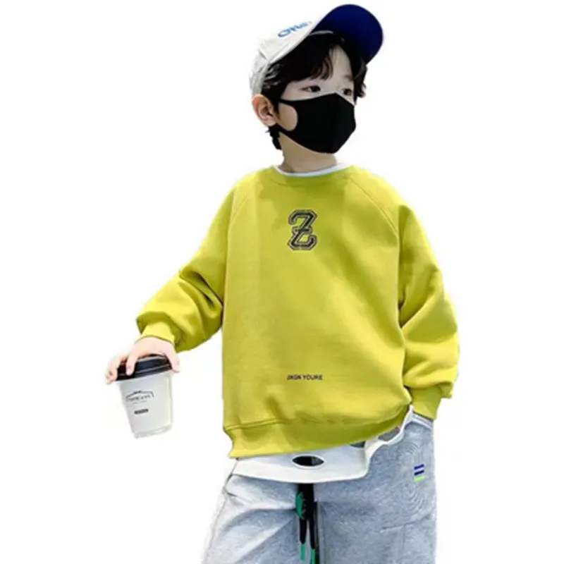 

2023 Children's Sweatshirts For Boys Cotton O-Neck Long Sleeve Baby Boy Tops Kids Autumn Clothes 5 6 7 8 9 10 11 12 13 Years Old