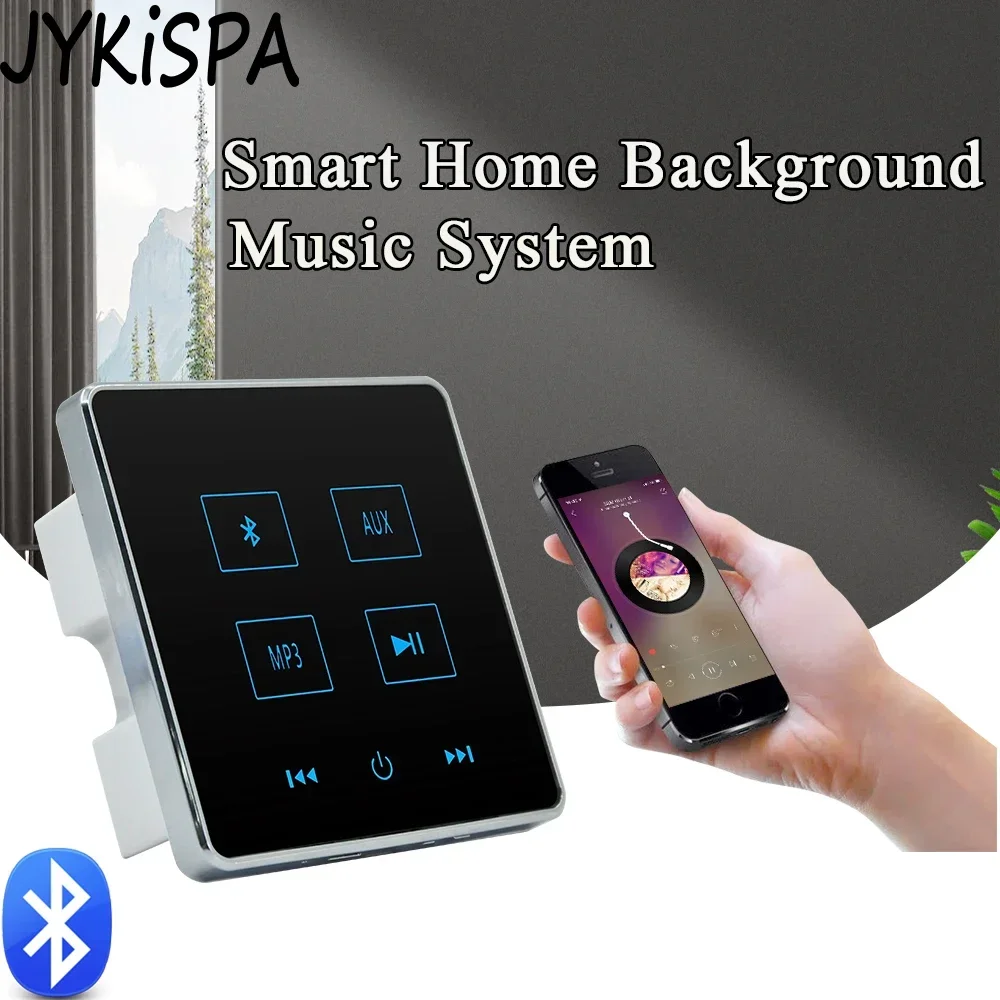 Smart Wall Amplifier Bluetooth-compatible Music Panel Home Background Audio System Support USB SD Hotel Restaurant Inn