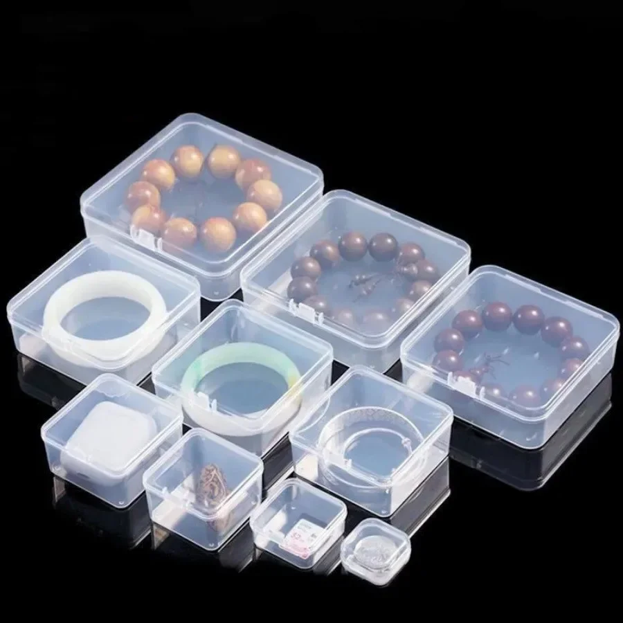 6/12Pcs Set Mini Plastic Box Rectangular Box Storage Translucent Packing Dustproof Durable Strong Jewelry Storage Case Container