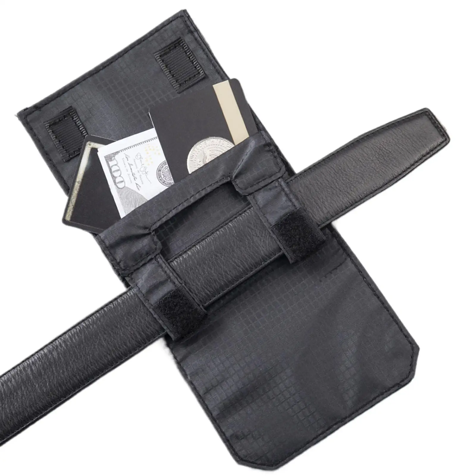 Gürtelbrieftasche, schlank, tragbar, schneller Zugriff, unsichtbare Nylon-Gürteltasche für Ausweis, Reisepass, Handy, Schlüssel, Kreditkarte, Reisen – Detail 11