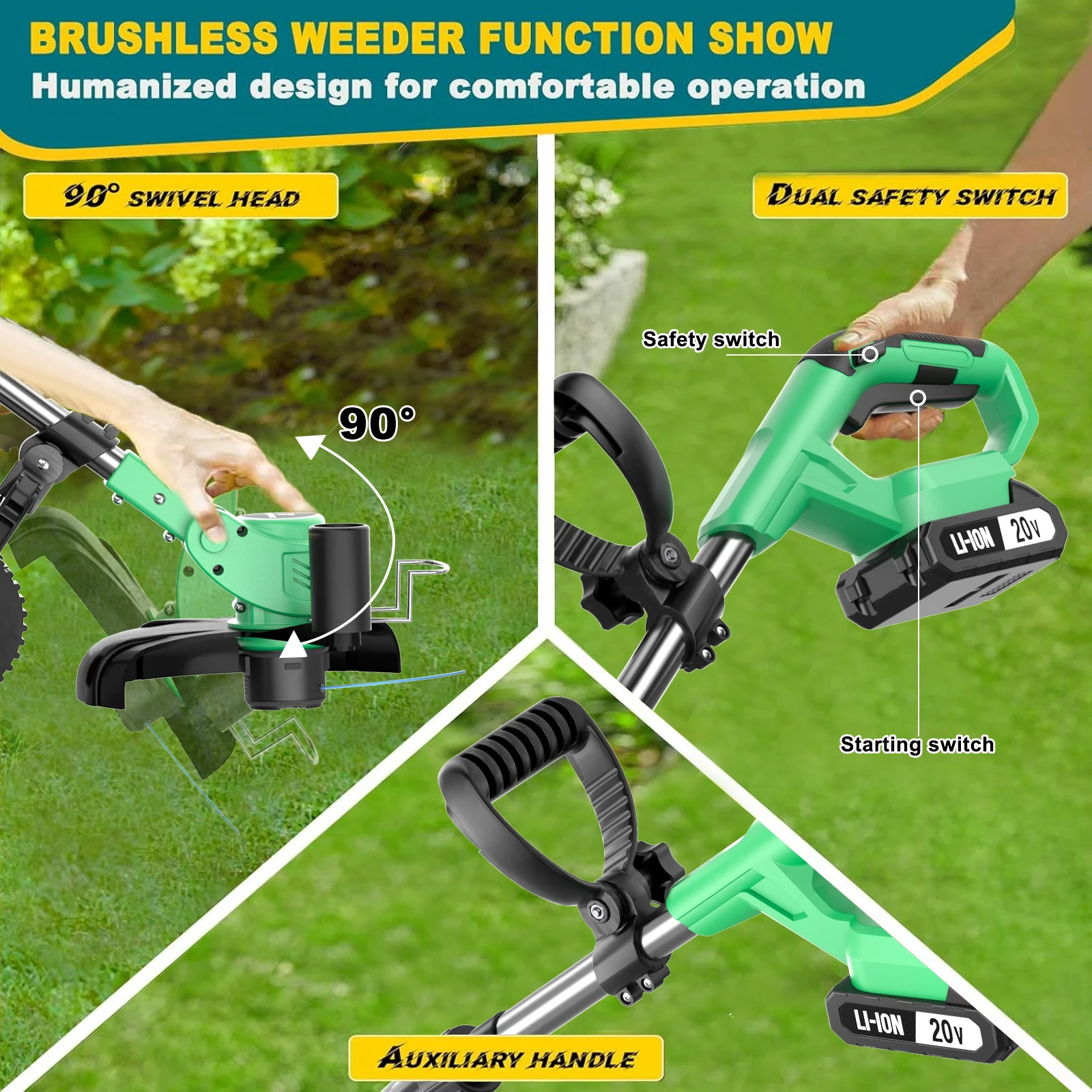 TEGATOK 6 szt. Proste sznury trawiaste do kosy, sznur słomkowy, odporny na zużycie, zamiennik głowicy kosy, do użytku na zewnątrz w ogrodzie