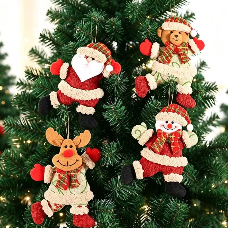 Home Textiles And Decor - Świąteczne pluszowe ozdoby do zawieszenia: figurki