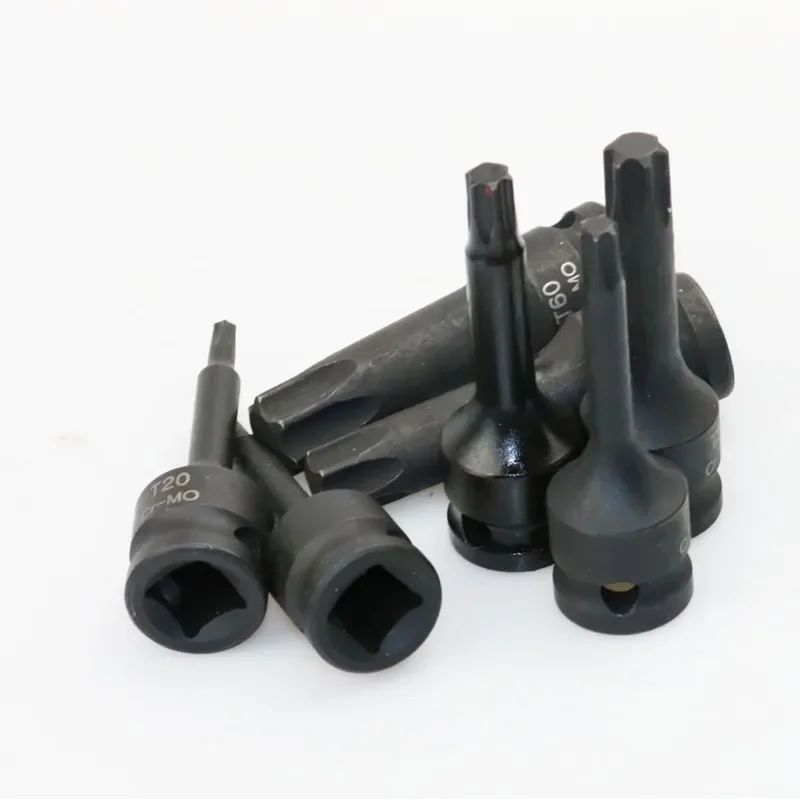 7pcs 3/8-Inch Drive Cr-Mo Metric Allen Hex Driver Impact Spline Bit Socket Set Size T20-T60 M5-M14