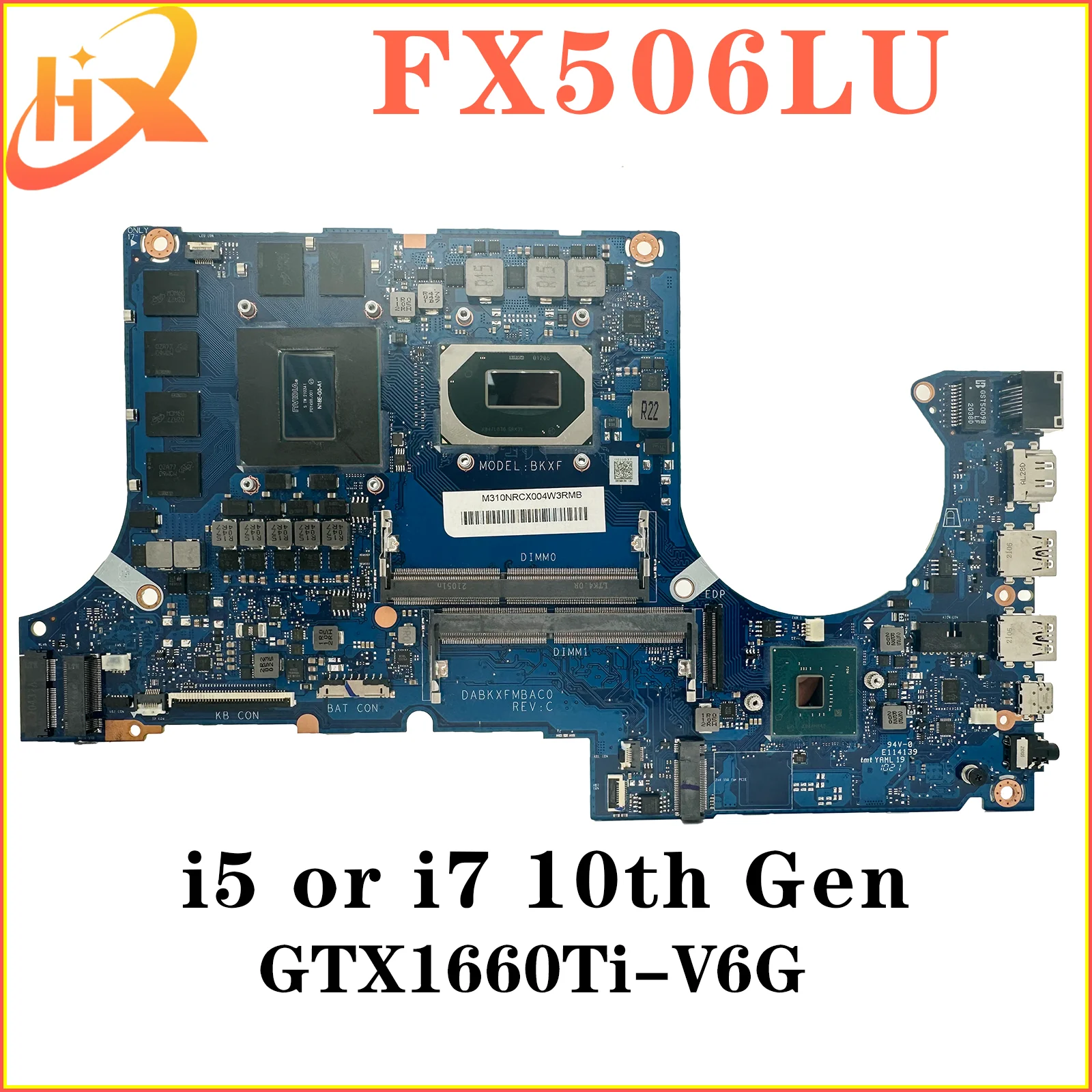 Imagem -02 - Placa-mãe do Portátil para Asus Fx506lh Fx506li Fx706li Fx706lh Fx506l Fx706l Tuf506l Mw706l i5 10th Gen