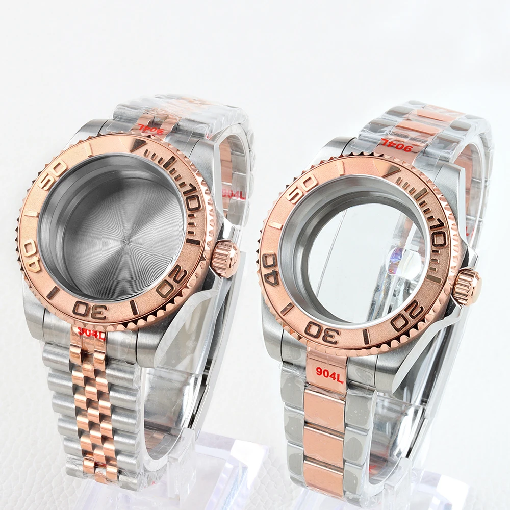 

40mm NH35 Watch Case 20mm Stainless Steel Jubilee/Oyster Strap for Yacht-Master 28.5mm Dial NH34 NH35 NH36 NH38 Movement