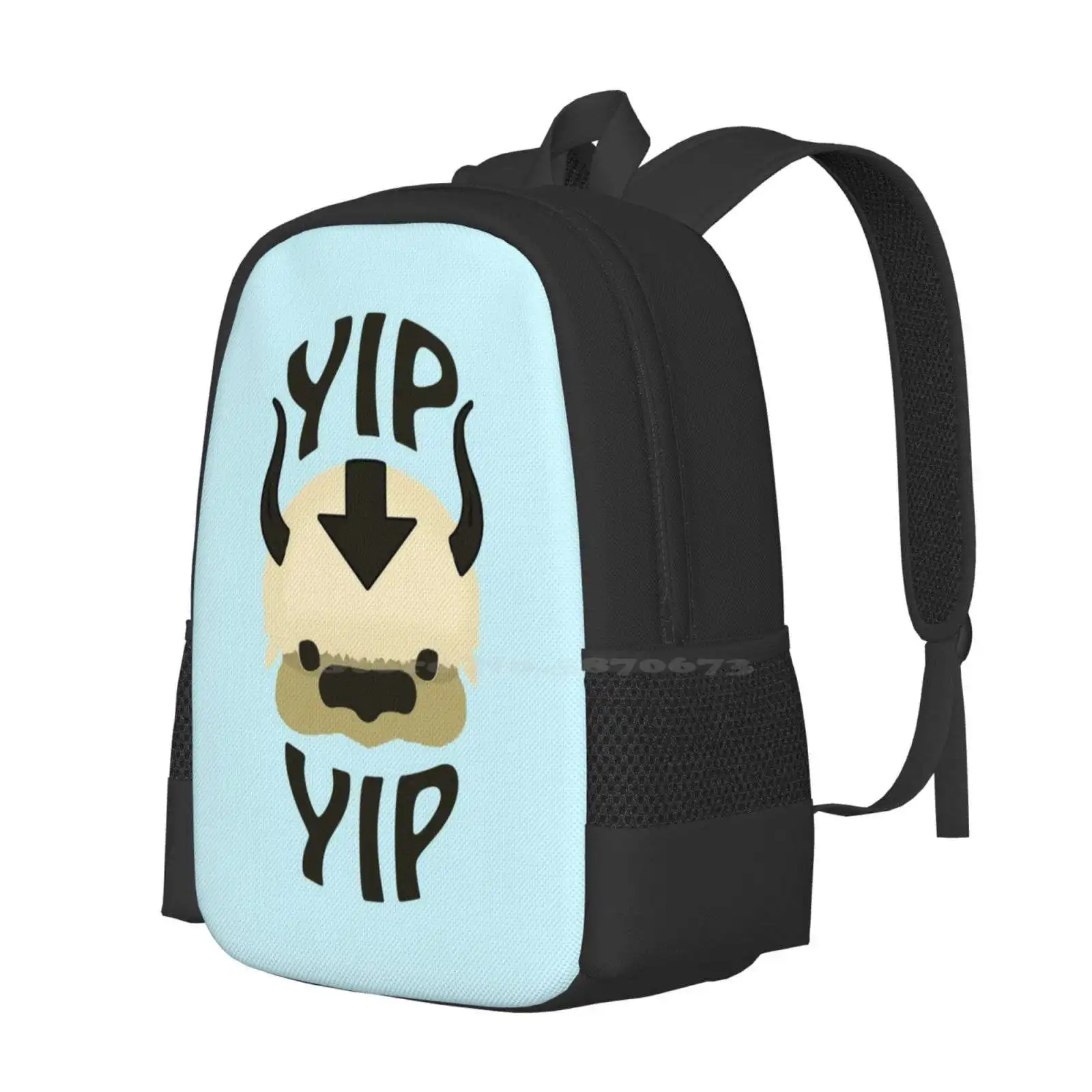 ¡Yip Appa! Mochilas escolares para niñas adolescentes, bolsas de viaje para ordenador portátil, Appa Aang, The Last airdoblador Flying Bison Yip