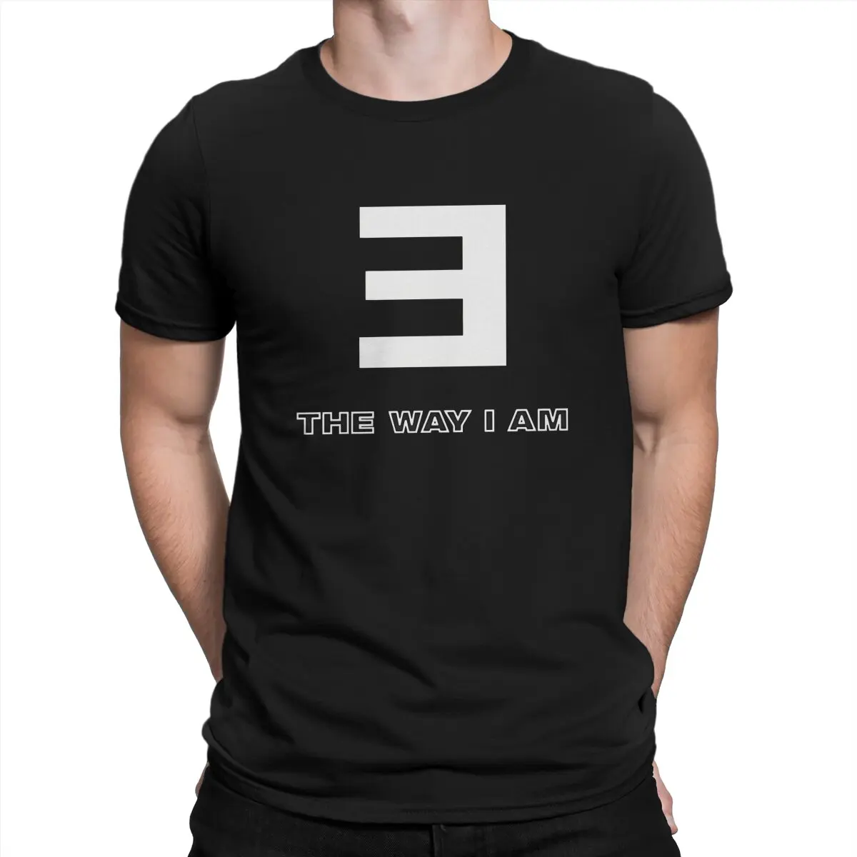 

Футболка Merch The Way I Am Men Eminem E с круглым вырезом и коротким рукавом, забавная футболка из ткани, высококачественные подарки на день рождения