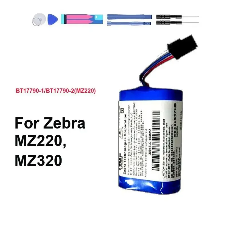

BT17790-1/BT17790-2 1500mAh Mobile Phone Battery for Zebra MZ220, MZ320 Portable Power Bank Batteries Warranty + NO