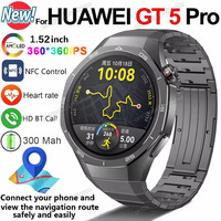 New For HUAWEI GT5 Pro GPS NFC Smart Watch Men HD AMOLED Screen Heart rate Bluetooth Call IP68 Waterproof Man Smartwatch 2025