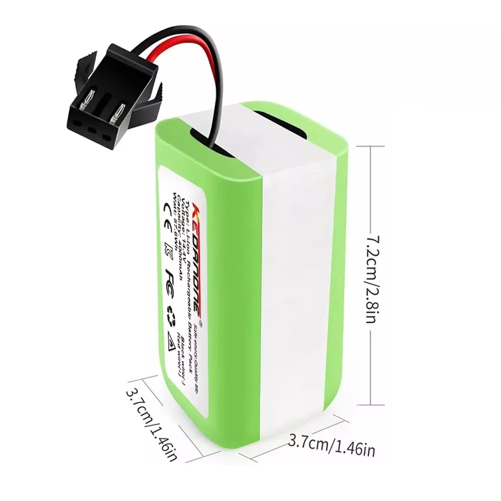 

14.4V 4000mAh Li-ion Battery for for Conga 990 1090 Tesvor X500 Ecovacs Deebot N79 N79S DN622 Eufy RoboVac 11 11S RoboVa