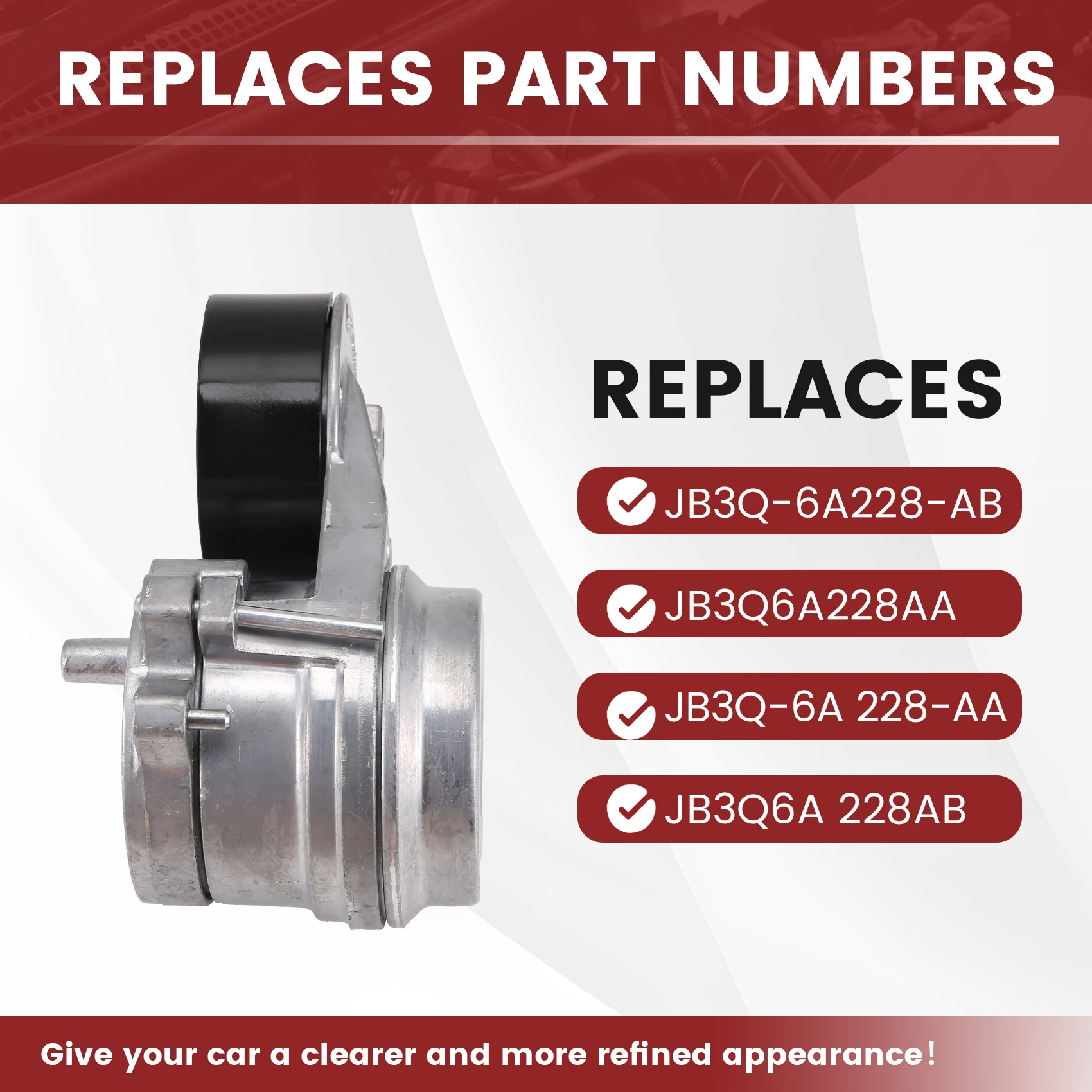 

Simple Drive Belt Tensioner JB3Q-6A228-AA JB3Q6A228AB For Ford Ranger 2018-2021 T6 MK1 Car Tensioner Pulley Assembly
