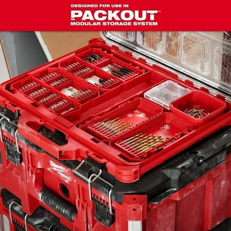 Milwaukee 48-32-9922 PACKOUT Storage Case Impact Type Collision Avoidance Durable Tool Accessories Storage Box