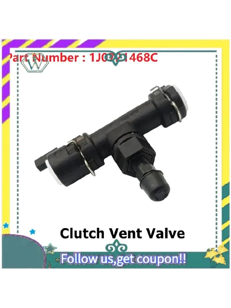 Valve de ventilation d'embrayage de voiture améliorée, tuyau à trois voies 1J0721468E pour A3 TT Quattro VW Eos GTI Jetta Beetle 1J0721468C