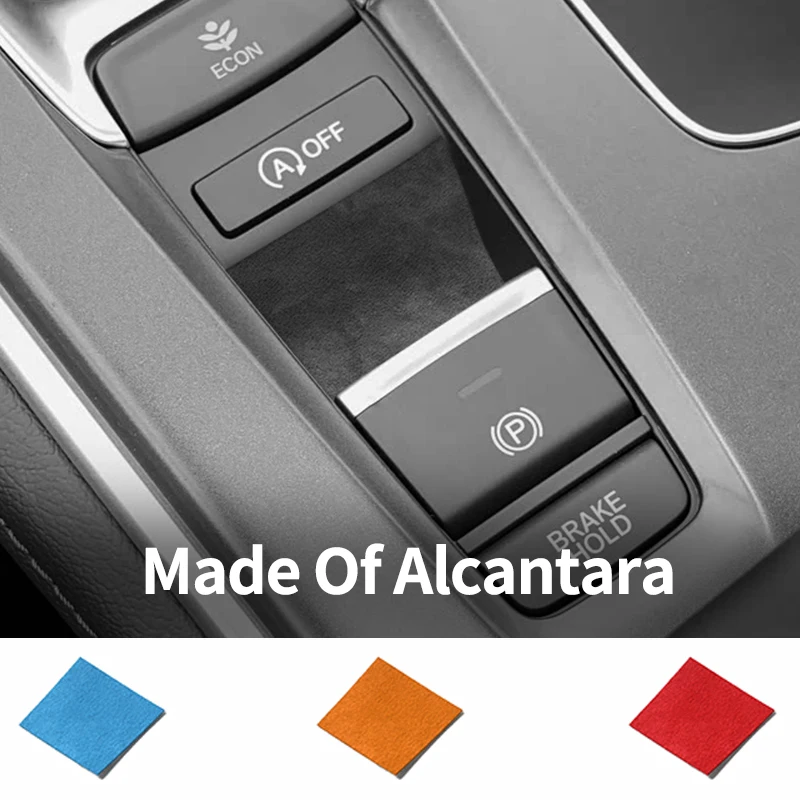 For Honda Accord 10th Gen Facelift & INSPIRE 2021+ Made of Alcantara Handbrake Button Trim Sticker Car Interior Tuning Accessory