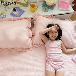 Soft Pillow Case Chiffon Korean Princess Ruffles Four Season Universal Breathable Washable Bedding 48cm*74cm 1/2pcs Pillowcase