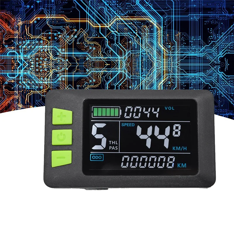 

1 PCS P3C LCD Display Dashboard Meter Colorful Screen 24V-60V Electric Bike Meter For Electric Scooter (SM Plug 5PIN)