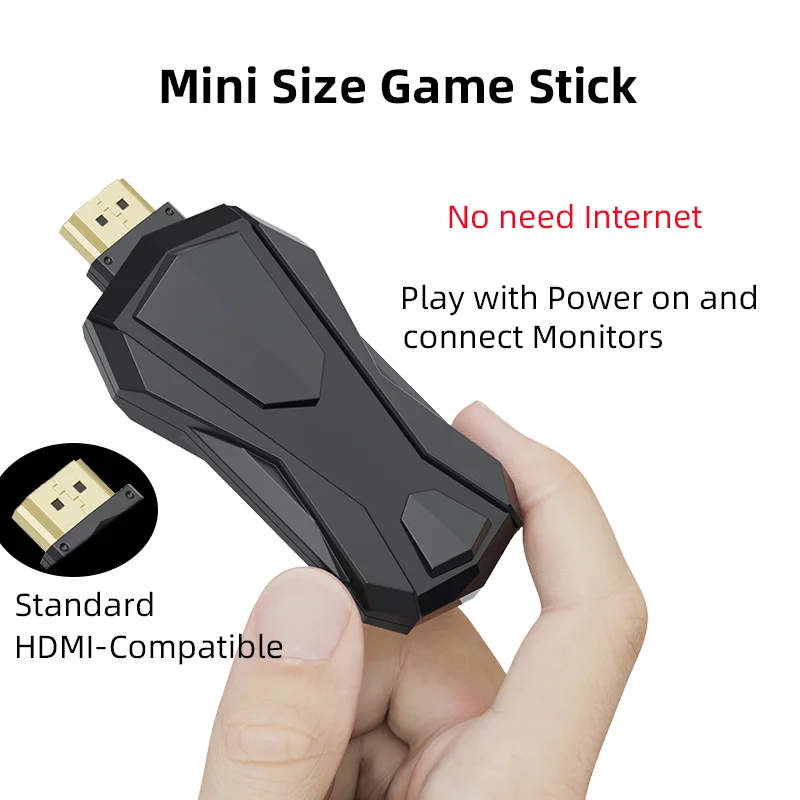 Game Stick 4K HD D10 2.4G Wireless Controllers 7Simulators Retro Video Game Console MAME MD FC Consolas De Videojuegos Kid Gift