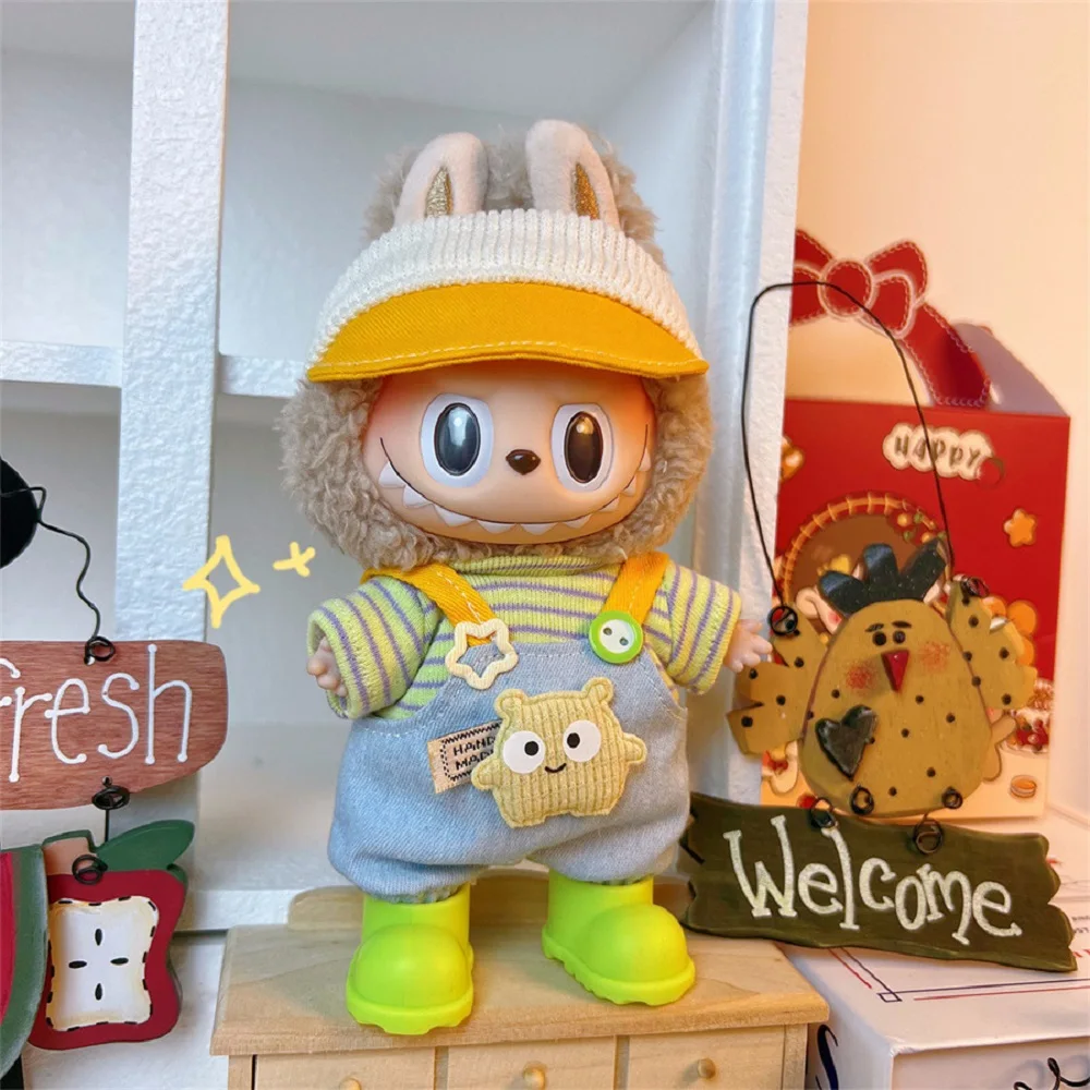 17cm Mini Doll's Clothes For Korea Kpop Exo Labubu V1 V2 Idol Dolls Cute Decoration Macaron Clothing Gift Outfit Accessories image 2