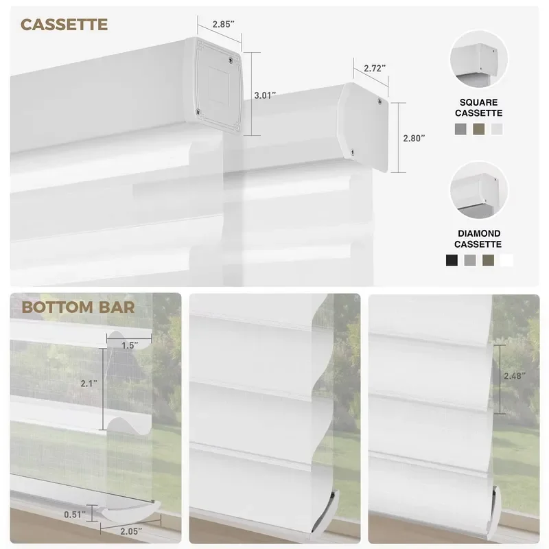 Smart Electric Blackout Curtains Wireless Remote Control Custom Size Blinds Day Night Privacy Protection Easy Installation
